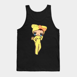 YayaLand Scary Mansion Sparkling Scary Mansion Crying Cardboard Girl Character Women's Design Tank Top